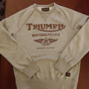 Mens lucky brand triumph motorcycles sweatshirt Sm